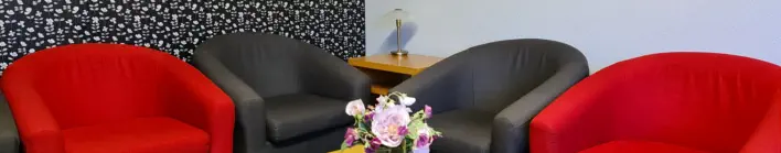 counselling room with armchairs